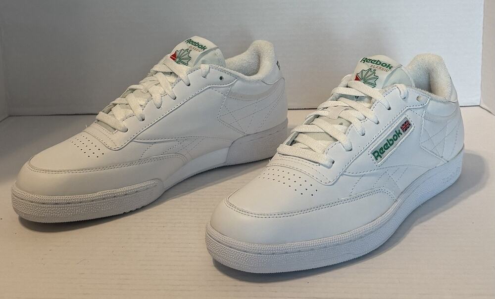 Men’s Reebok Club C White Shoes 6-892 Size 10 NEW NIB